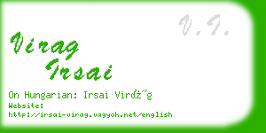 virag irsai business card